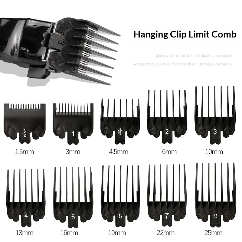 Men Accessories Combo Set - 8 Grids Maten Heren Haarkapper Beperkingskam