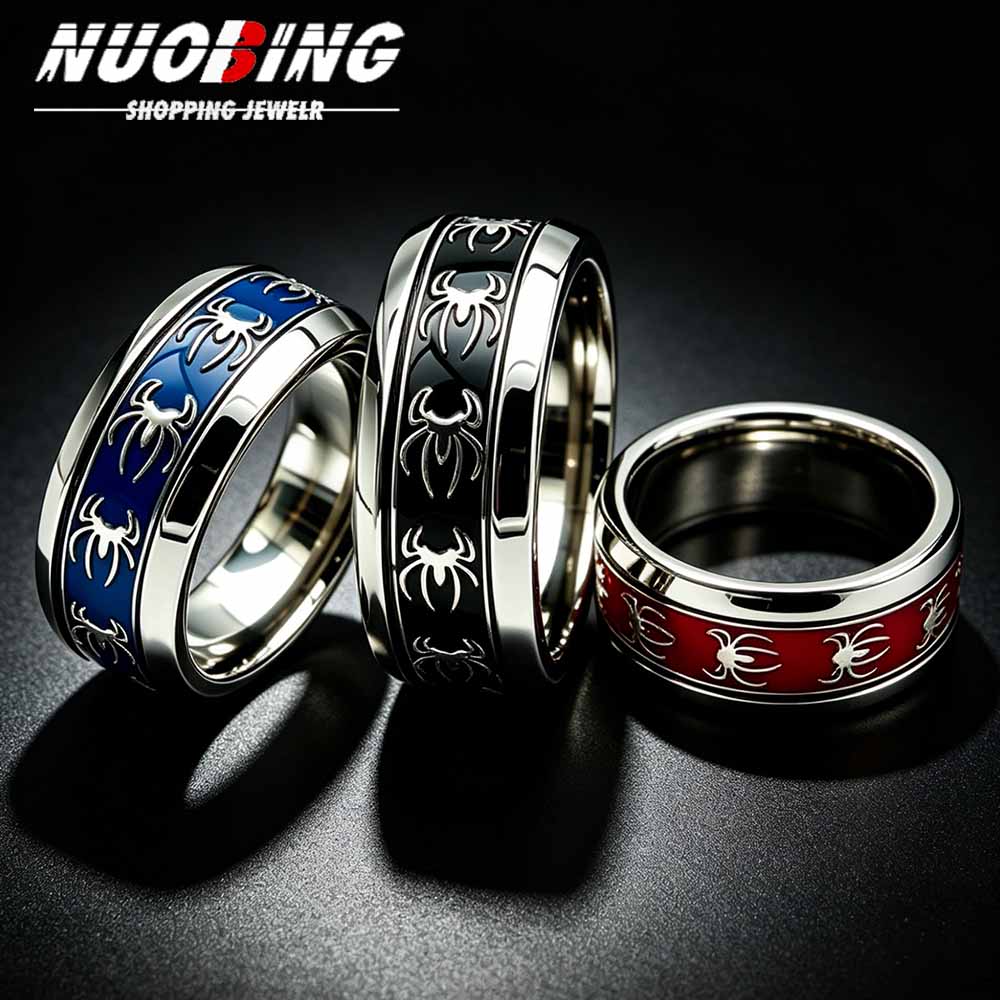 Men Accessories Wholesale - Nieuwe Vintage Punk Spider Ring 316L