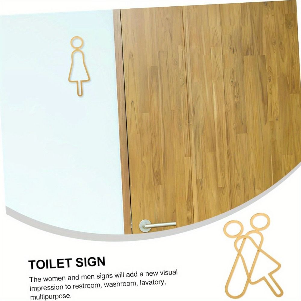 Men Accessories Shop - Acryl toiletbordsticker mannen vrouwen DIY wasruimte