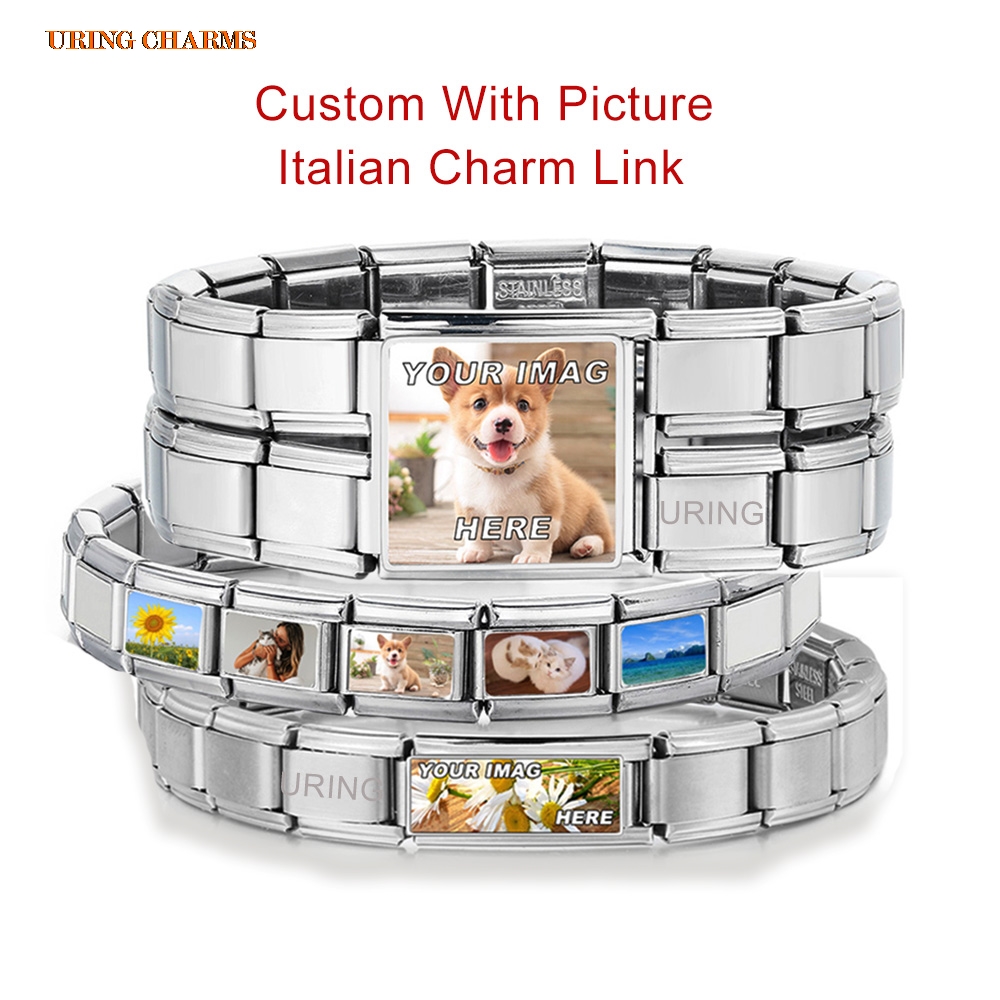 Bracelet Beaded Men - URING Custom Met Imagine Picture Italiaanse
