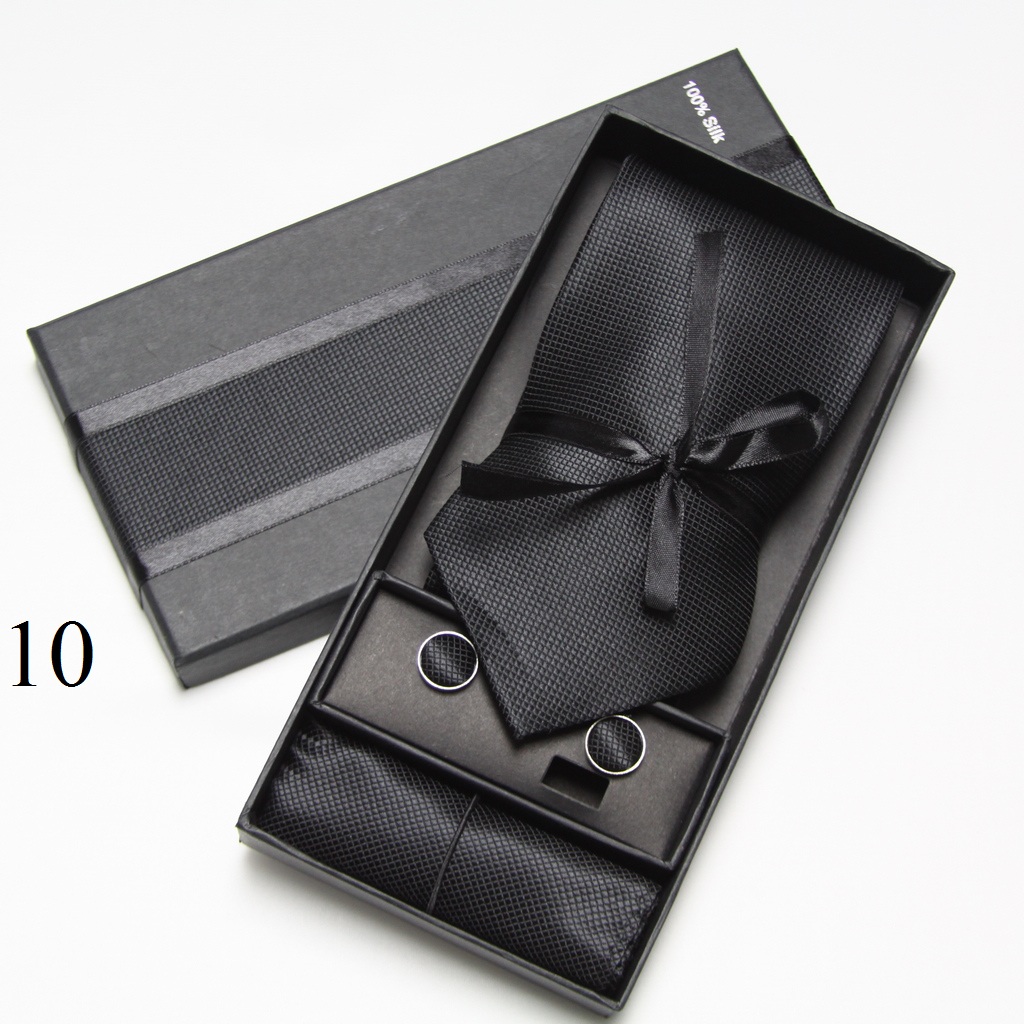 Men Accessories Combo Set - Set met stropdas, manchetknopen en zakdoekjes