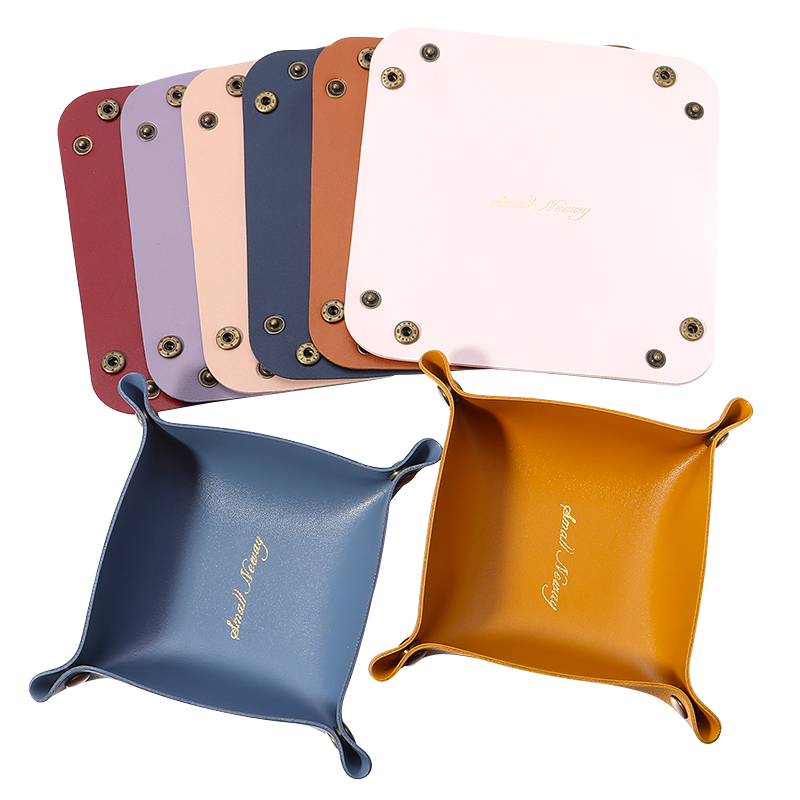 Bifold Leather Wallet - 1pc PU lederen opbergdoos Kleurrijke opvouwbare