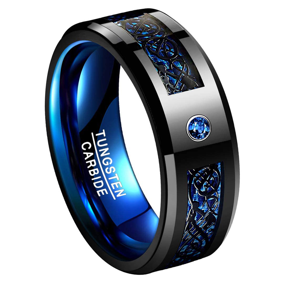 Men Accessories Shop - Dragon Ring RVS Nibelungen Geoxideerd Aluminium