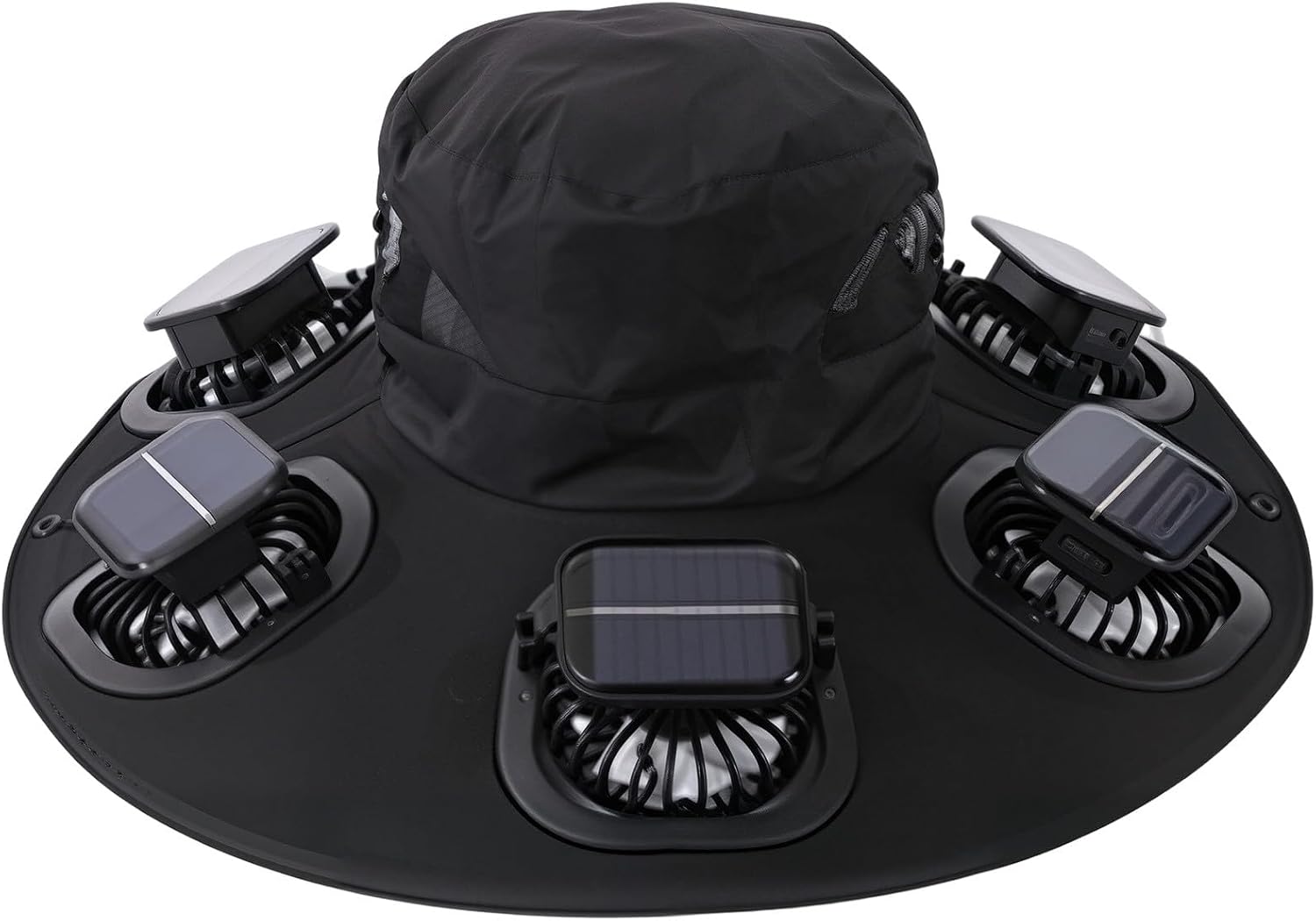 Men'S Accessories Designer - Zonnehoed met 6 ventilatoren, ademend, UV-bescherming,