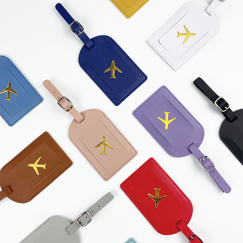 Men'S Accessories Travel Bag - Kleurrijke Pu Lederen Damesbagagelabels Met Naam-ID-Kaarten
