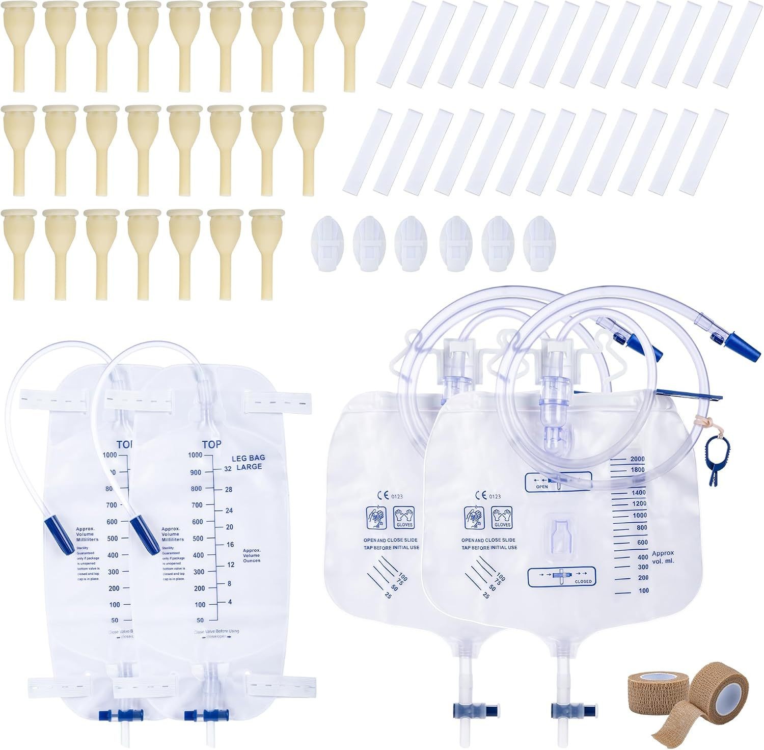 Men Accessories Combo Set - 34-delige set mannelijke externe condoomhulzen, geschikt