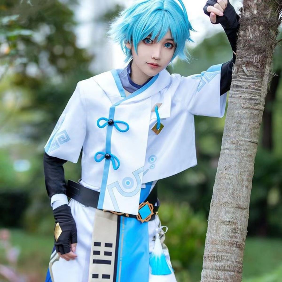 Men Accessories Set - Genshin Impact ChongYun Cosplay-kostuum Volledige set