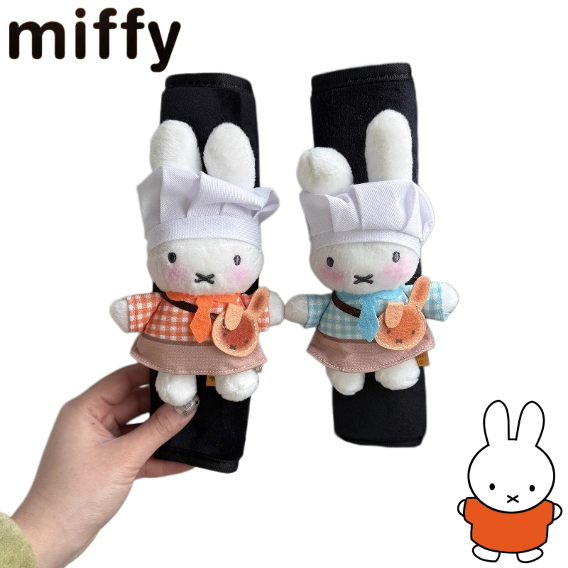 Men Accessories Set - Creatieve Miffy Rabbit schattig cartoonpatroon autogordel