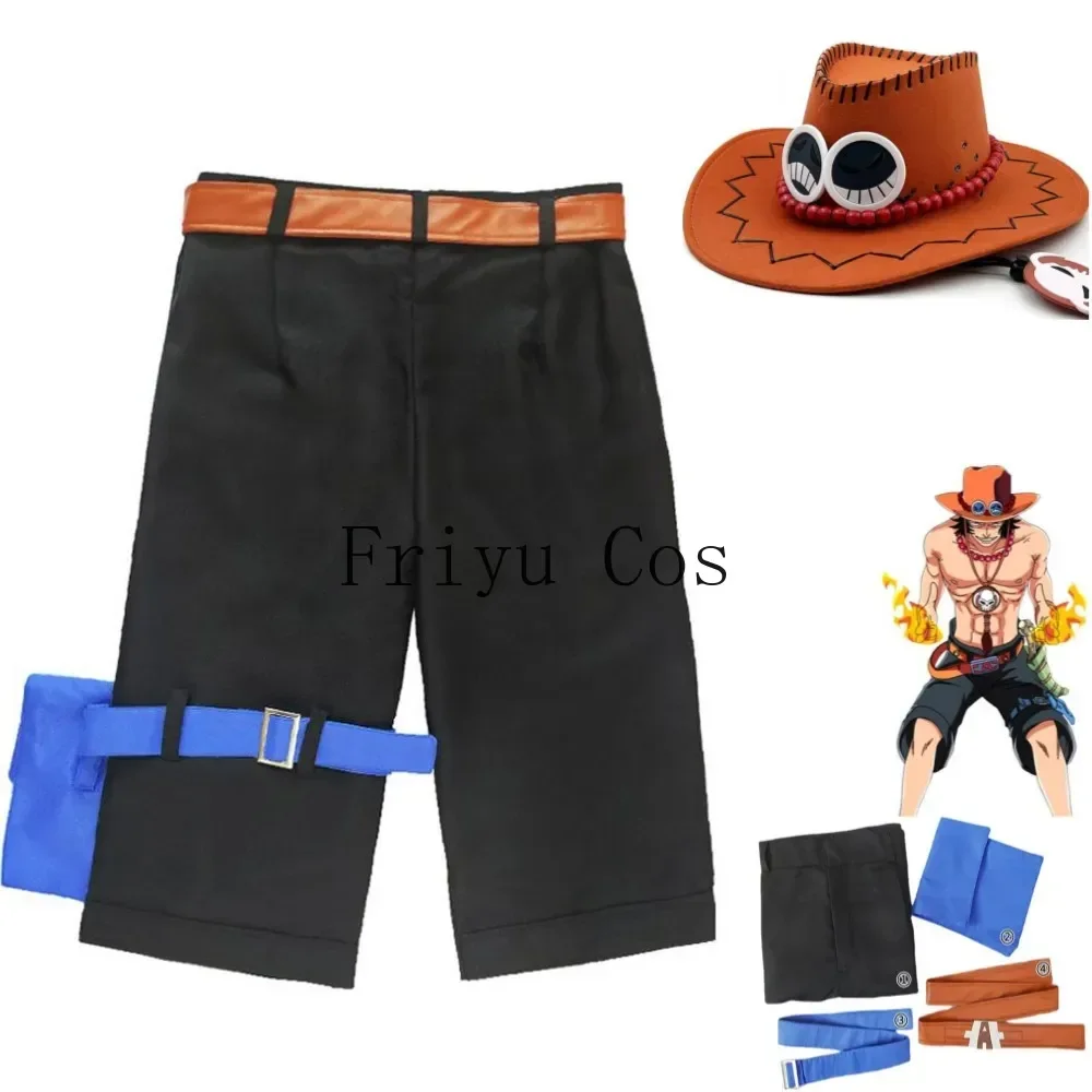 Men Accessories For Suit - Anime Portgas·D· Ace Cosplay Kostuum Witbaard