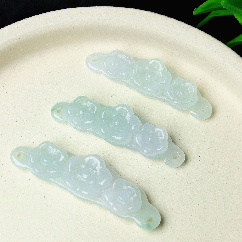 Men'S Accessories And Jewelry - 1pc Natuurlijke Jadeïet Smaragd Bloem Handkaart