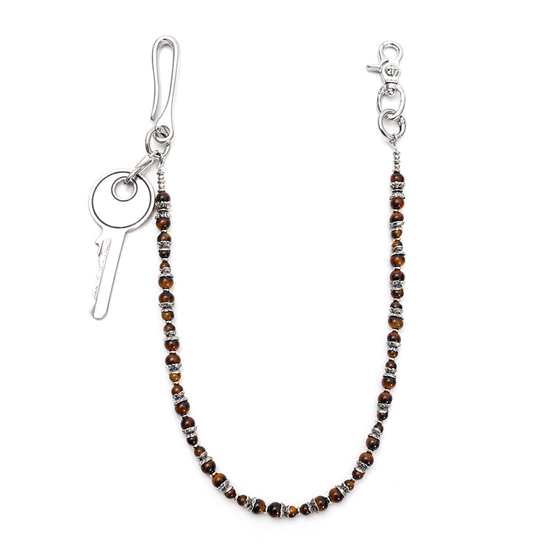 Men Accessories Pk - Hip Hop Punk Tijgeroog kralen tailleketting