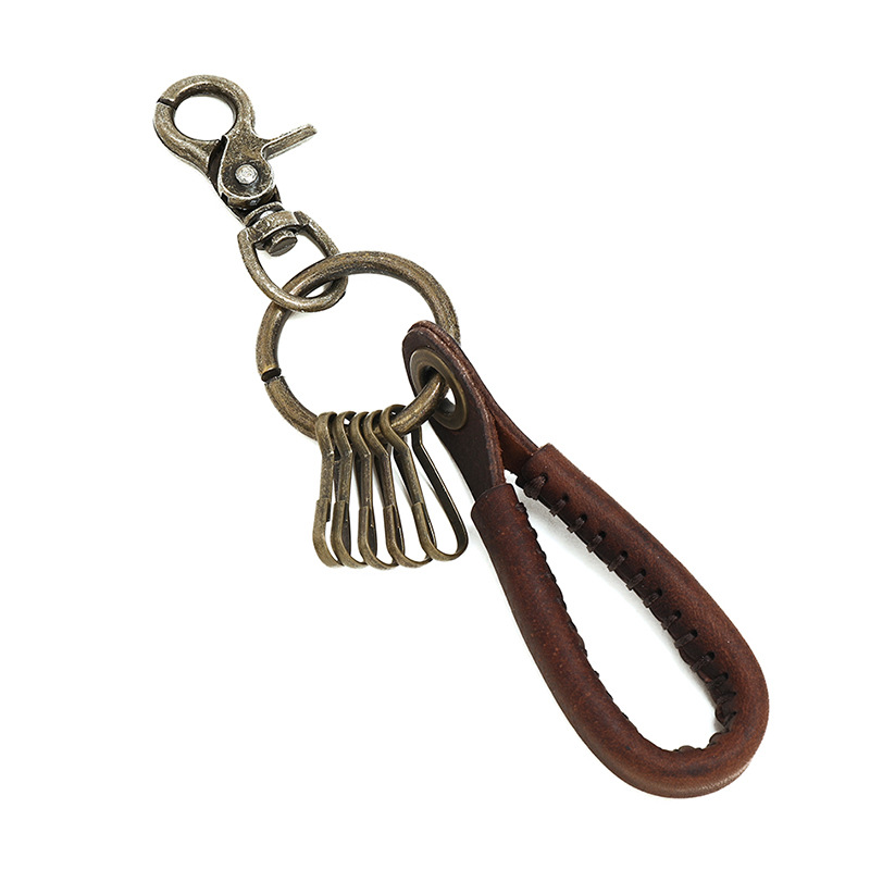 Men Accessories Pk - Echt Lederen Zak Voor Autosleutels Ring