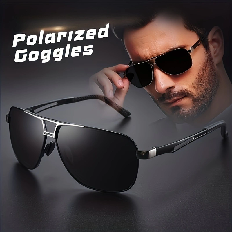 Sunglasses Polarized Men - Mode metalen zonnebril voor heren Groot