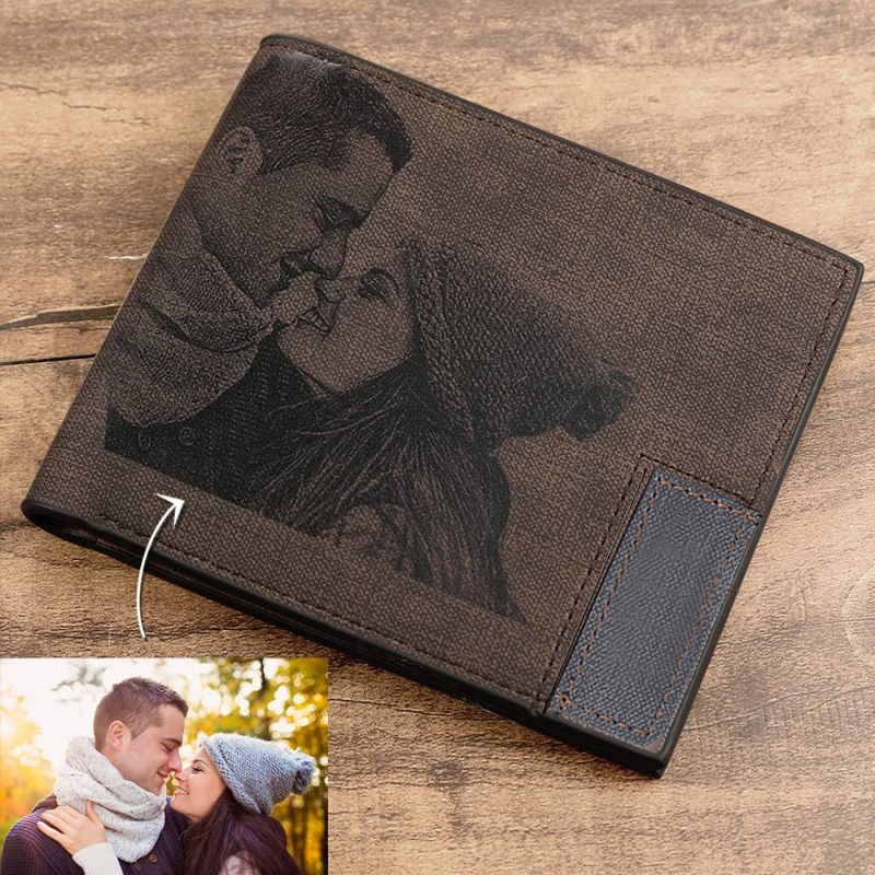 Bifold Leather Wallet - Custom Picture Pu Lederen Portemonnee Mannen