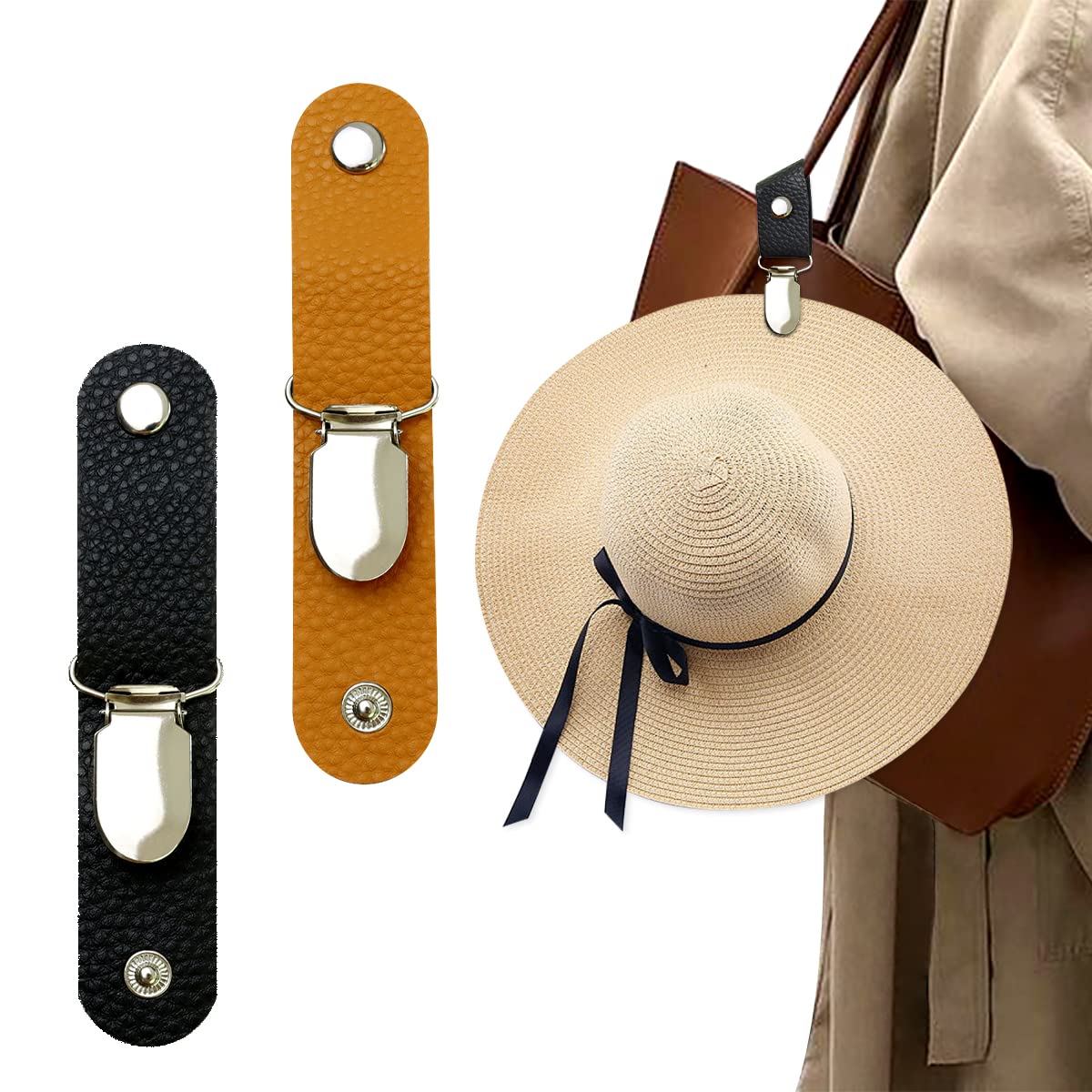 Men'S Accessories Travel Bag - Hoedclip van PU-leer voor op reis,