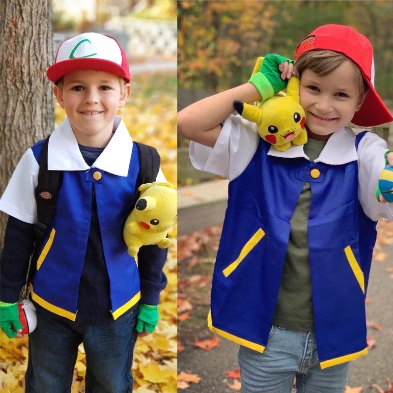 Men'S Accessories Designer - Halloween Cosplay Kostuum Anime Ash Ketchum