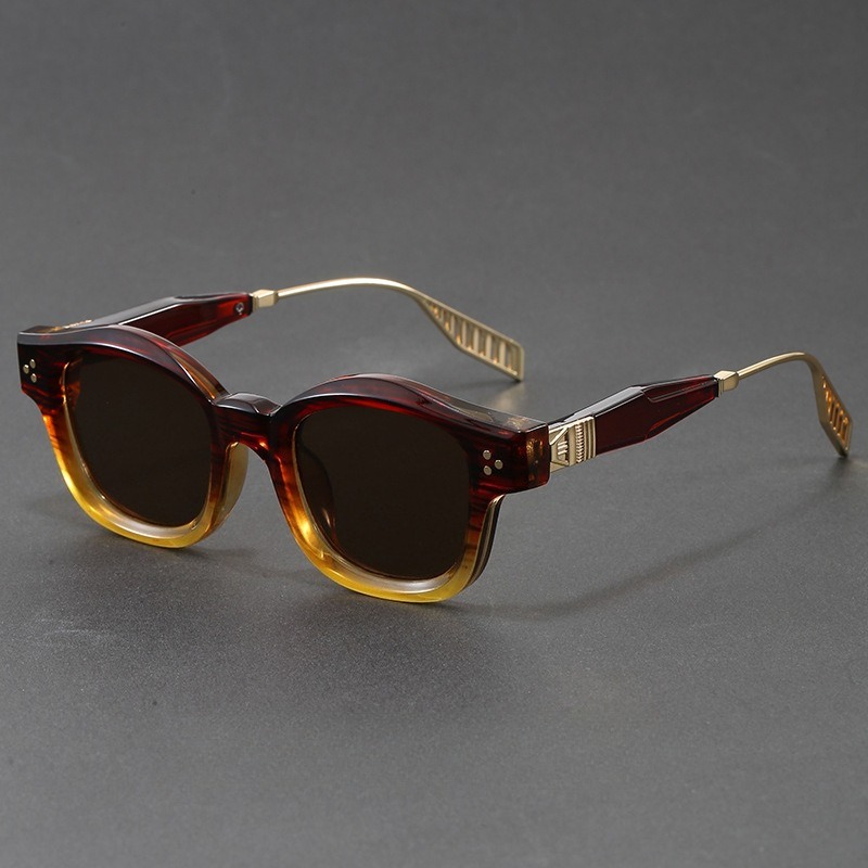 Retro vierkante acetaat zonneb - Sunglasses Polarized Men recensie en prijs