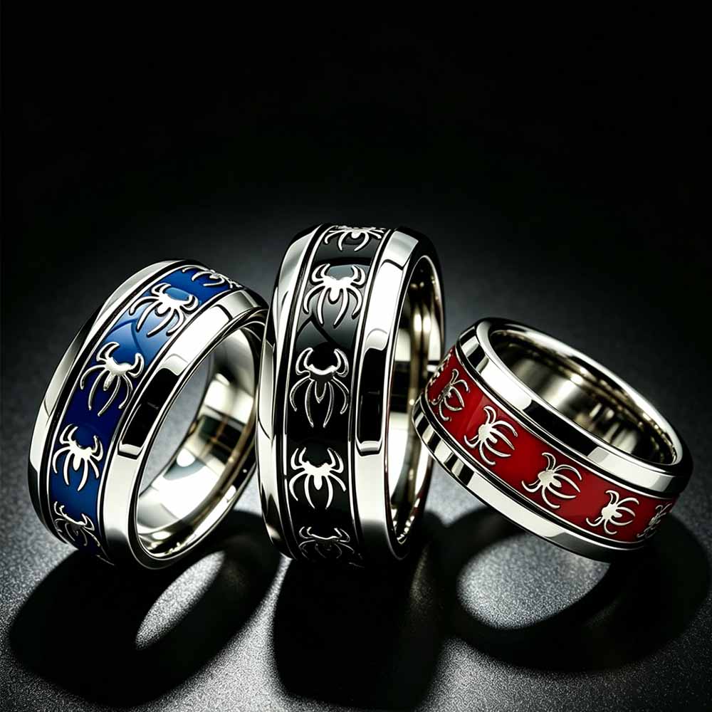Nieuwe Vintage Punk Spider Rin - Men Accessories Wholesale recensie en prijs