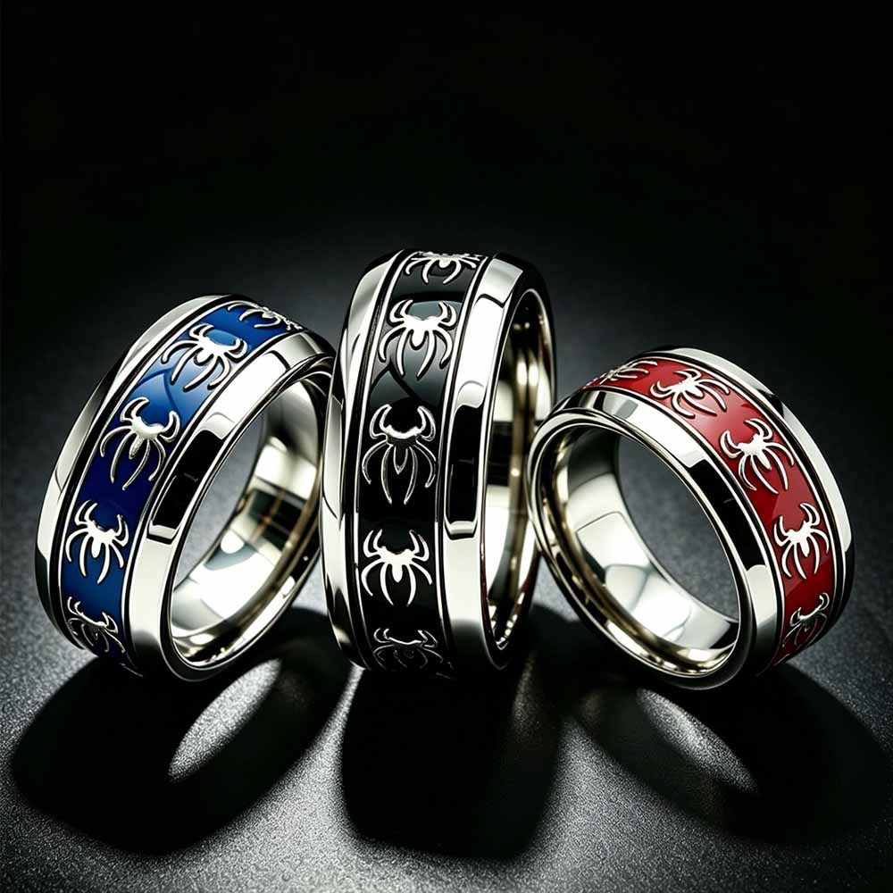 Nieuwe Vintage Punk Spider Rin - Men Accessories Wholesale recensie en prijs