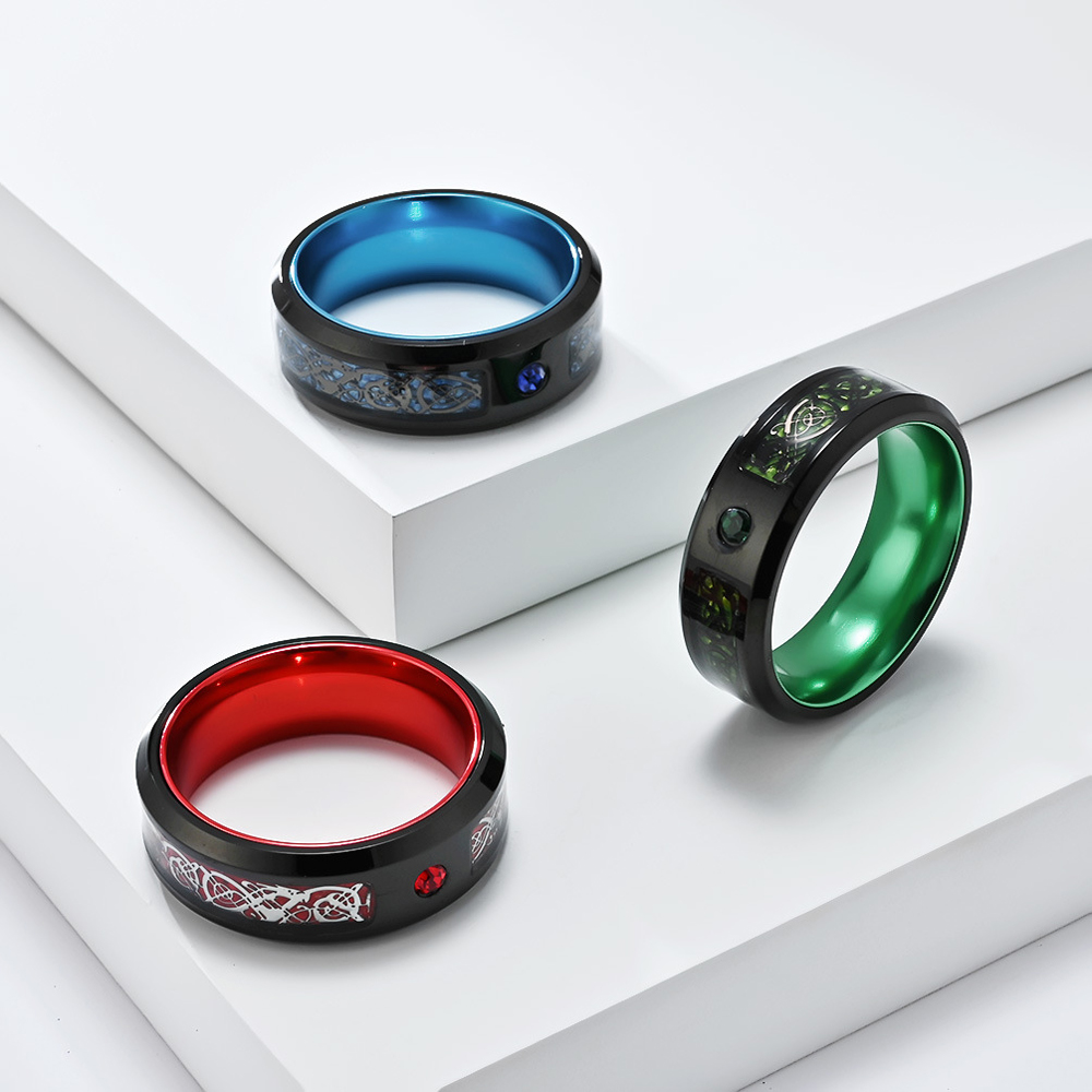 Dragon Ring RVS Nibelungen Geo - Men Accessories Shop recensie en prijs