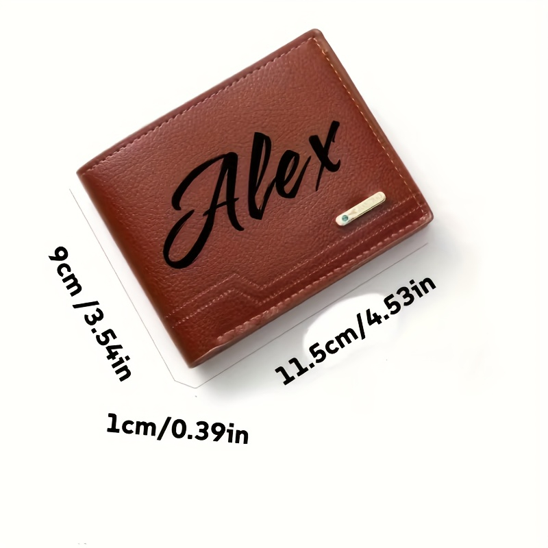 Aanpasbare tekst en initialen, - Bifold Leather Wallet recensie en prijs