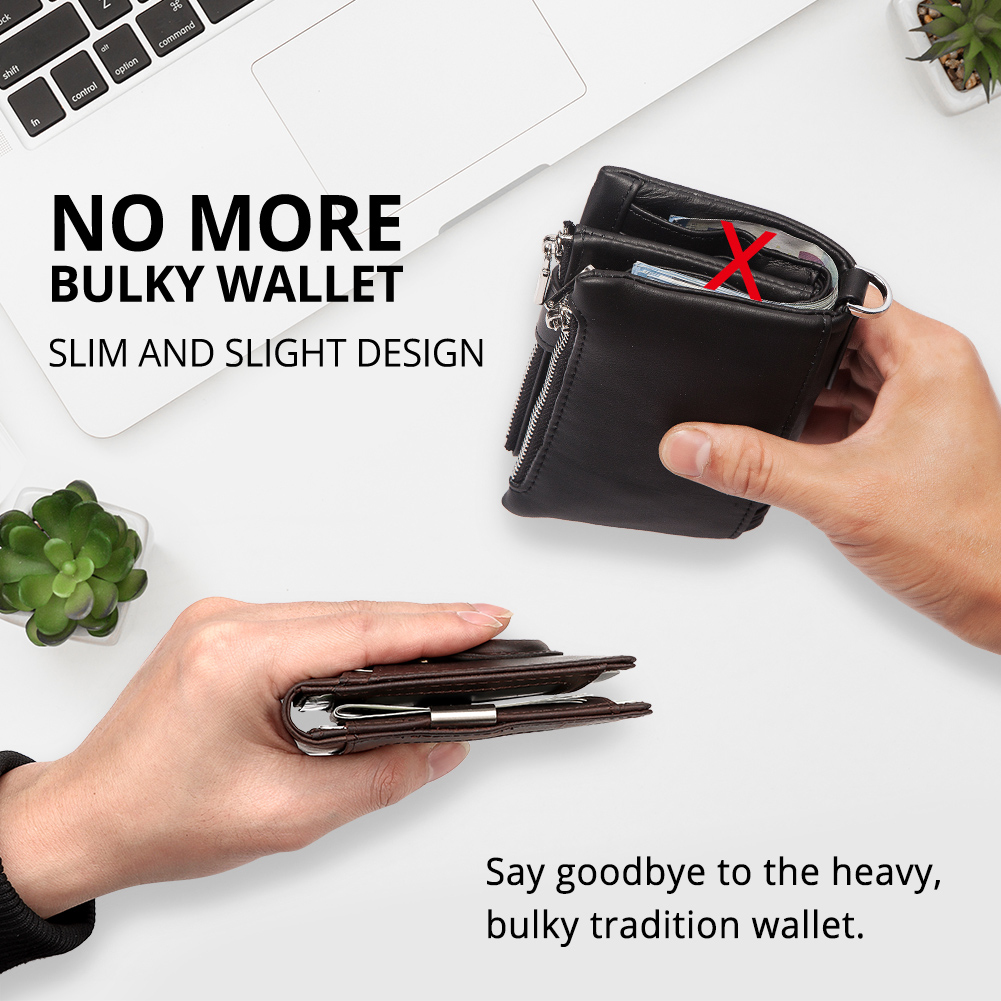 KAVIS Geldclip Portemonnee voo - Bifold Leather Wallet recensie en prijs