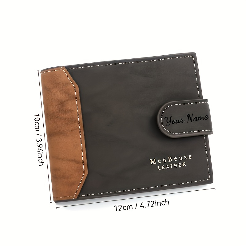 Aangepaste naam mode mat leder - Bifold Leather Wallet recensie en prijs