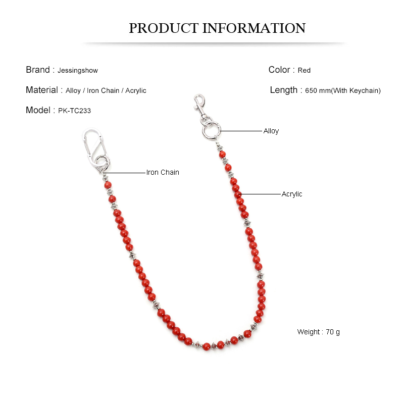 Hip Hop Punk Jean Chain Rode k - Men Accessories Pk recensie en prijs