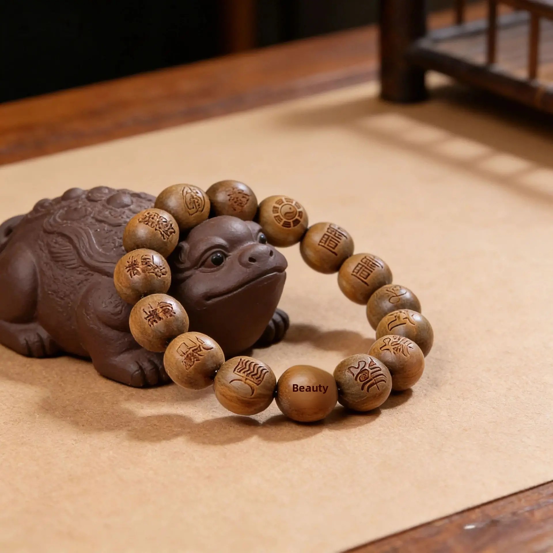 Geluksbrenger Luxe Groene Sand - Bracelet Beaded Men recensie en prijs