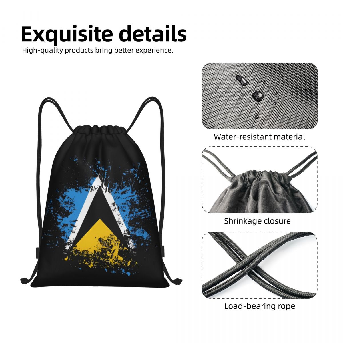 Saint Lucia Landvlag Aquarel T - Men Accessories Shop recensie en prijs